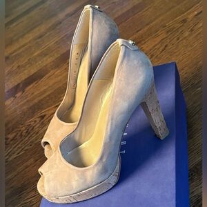 Stuart Weitzman Nulille  Elegant Peep-Toe Heels
Size 6.5